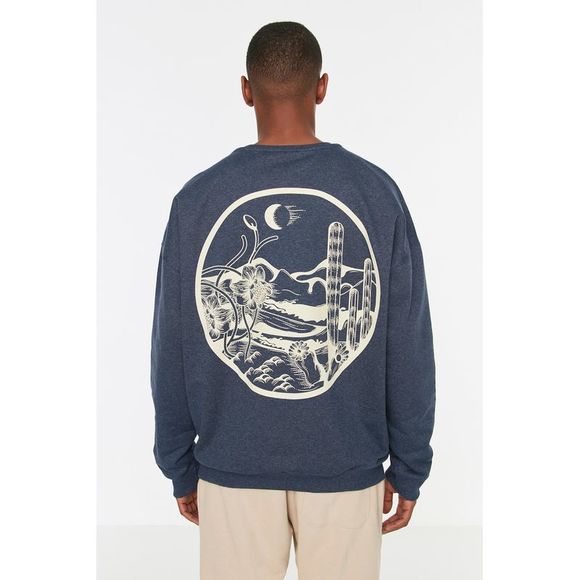NWT Trendyol Men Oversize Crew neck Knit Sweatshirt - Picture 1 of 9